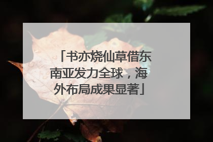书亦烧仙草借东南亚发力全球，海外布局成果显著