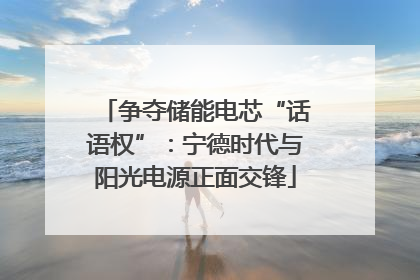 争夺储能电芯“话语权”：宁德时代与阳光电源正面交锋