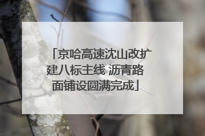 京哈高速沈山改扩建八标主线 沥青路面铺设圆满完成