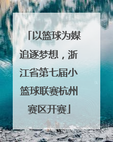 以篮球为媒追逐梦想，浙江省第七届小篮球联赛杭州赛区开赛