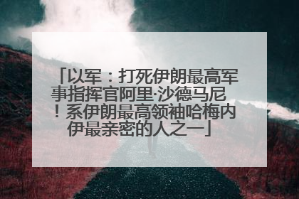 以军：打死伊朗最高军事指挥官阿里·沙德马尼！系伊朗最高领袖哈梅内伊最亲密的人之一