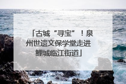 古城“寻宝”！泉州世遗文保学堂走进鲤城临江街道