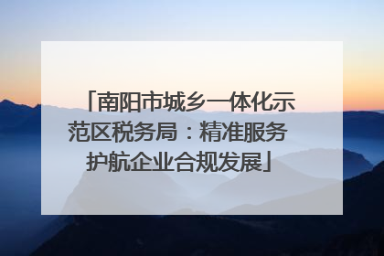 南阳市城乡一体化示范区税务局：精准服务护航企业合规发展