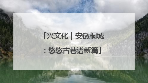 兴文化｜安徽桐城：悠悠古巷谱新篇