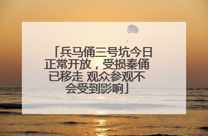 兵马俑三号坑今日正常开放，受损秦俑已移走 观众参观不会受到影响