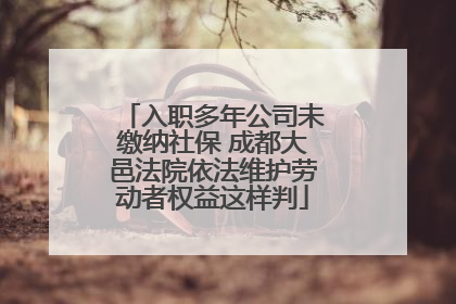 入职多年公司未缴纳社保 成都大邑法院依法维护劳动者权益这样判