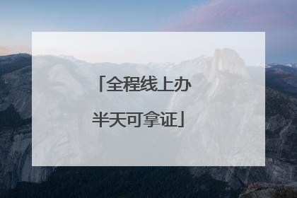 全程线上办 半天可拿证