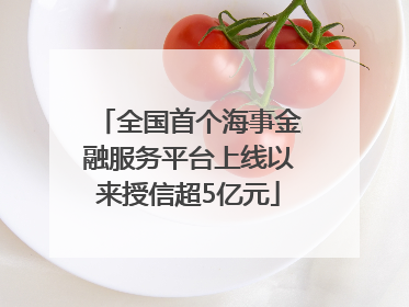 全国首个海事金融服务平台上线以来授信超5亿元