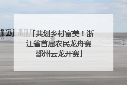 共划乡村富美！浙江省首届农民龙舟赛鄞州云龙开赛