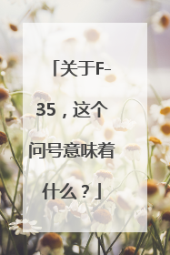 关于F-35，这个问号意味着什么？