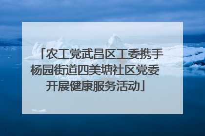 农工党武昌区工委携手杨园街道四美塘社区党委开展健康服务活动
