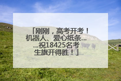 刚刚，高考开考！机器人、爱心纸条……祝18425名考生旗开得胜！
