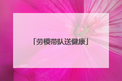 劳模带队送健康