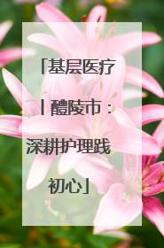 基层医疗丨醴陵市：深耕护理践初心