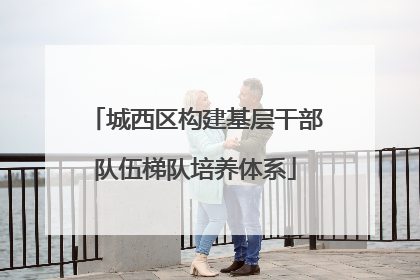 城西区构建基层干部队伍梯队培养体系