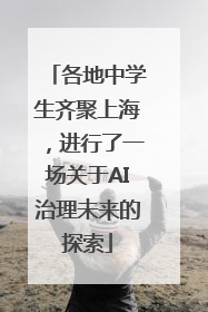 各地中学生齐聚上海，进行了一场关于AI治理未来的探索