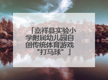 嘉祥县实验小学附属幼儿园自创传统体育游戏“打马球”