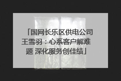 国网长乐区供电公司王雪羽：心系客户解难题 深化服务创佳绩