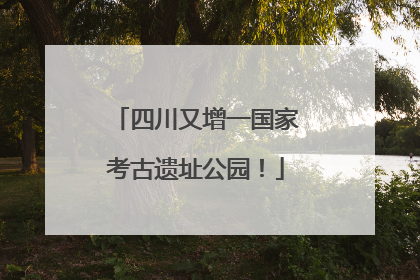 四川又增一国家考古遗址公园！