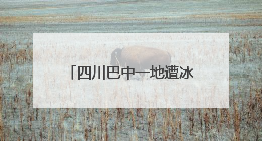 四川巴中一地遭冰雹袭击，持续约半小时 当地：正统计农户受损情况