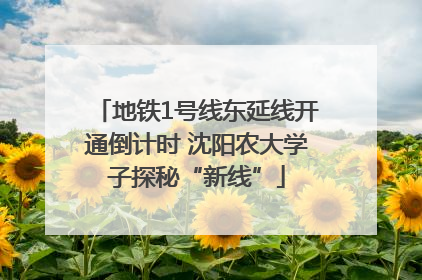 地铁1号线东延线开通倒计时 沈阳农大学子探秘“新线”