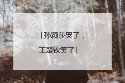 孙颖莎哭了，王楚钦笑了