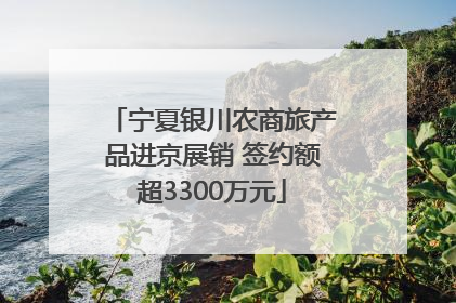 宁夏银川农商旅产品进京展销 签约额超3300万元