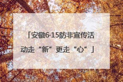 安徽6·15防非宣传活动走“新”更走“心”