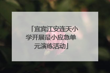 宜宾江安连天小学开展最小应急单元演练活动