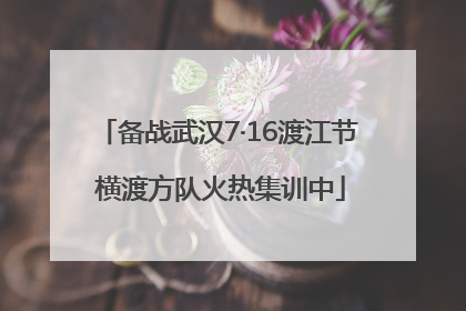 备战武汉7·16渡江节 横渡方队火热集训中