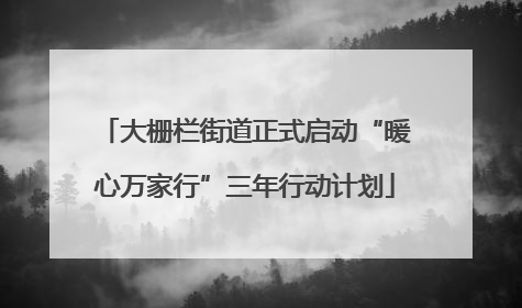 大栅栏街道正式启动“暖心万家行”三年行动计划