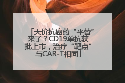 天价抗癌药“平替”来了？CD19单抗获批上市，治疗“靶点”与CAR-T相同