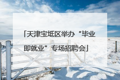 天津宝坻区举办“毕业即就业”专场招聘会