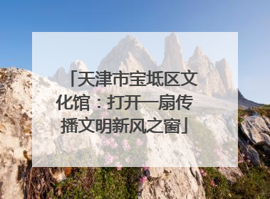 天津市宝坻区文化馆：打开一扇传播文明新风之窗