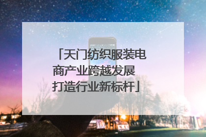 天门纺织服装电商产业跨越发展 打造行业新标杆