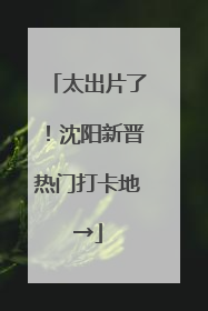 太出片了！沈阳新晋热门打卡地→