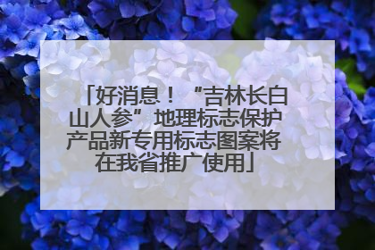好消息！“吉林长白山人参”地理标志保护产品新专用标志图案将在我省推广使用