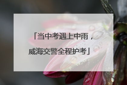 当中考遇上中雨，威海交警全程护考