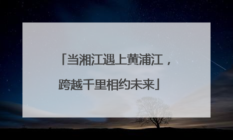 当湘江遇上黄浦江，跨越千里相约未来