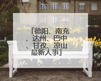 德阳、南充、达州、巴中、甘孜、凉山最新人事