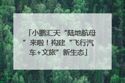 小鹏汇天“陆地航母”来啦！构建“飞行汽车+文旅”新生态