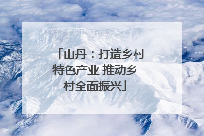 山丹：打造乡村特色产业 推动乡村全面振兴