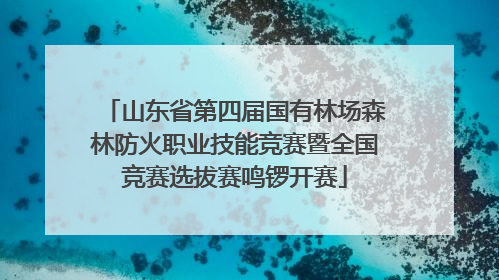 山东省第四届国有林场森林防火职业技能竞赛暨全国竞赛选拔赛鸣锣开赛