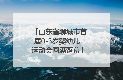 山东省聊城市首届0-3岁婴幼儿运动会圆满落幕