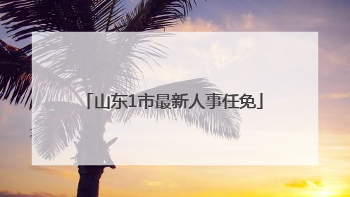 山东1市最新人事任免