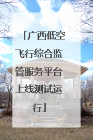 广西低空飞行综合监管服务平台上线测试运行