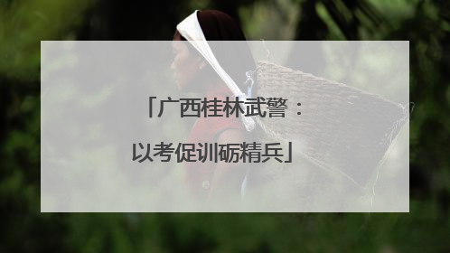 广西桂林武警：以考促训砺精兵