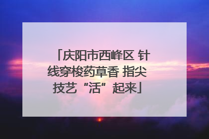 庆阳市西峰区 针线穿梭药草香 指尖技艺“活”起来