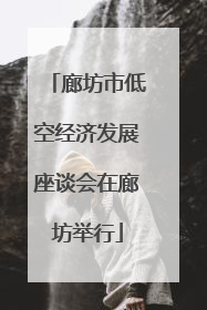 廊坊市低空经济发展座谈会在廊坊举行