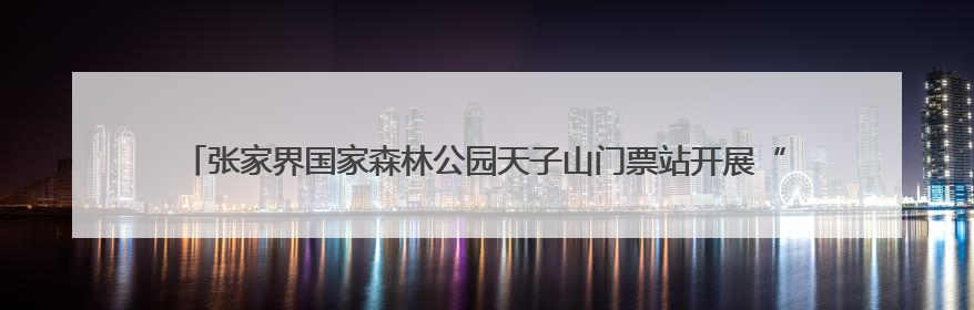 张家界国家森林公园天子山门票站开展“粽情端午·乐游张家界”主题宠客活动